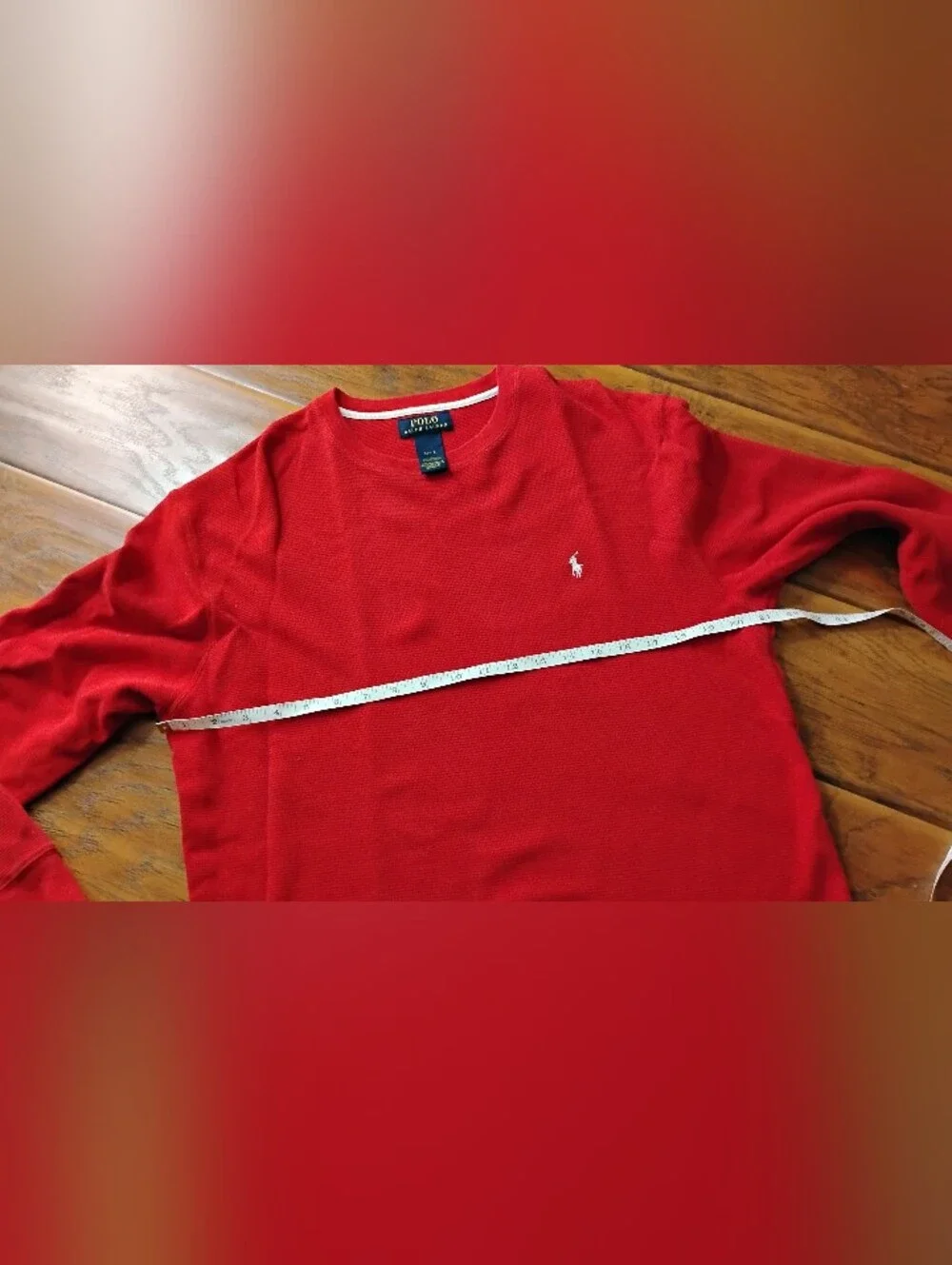 Polo Ralph Lauren Red Long Sleeve Waffle